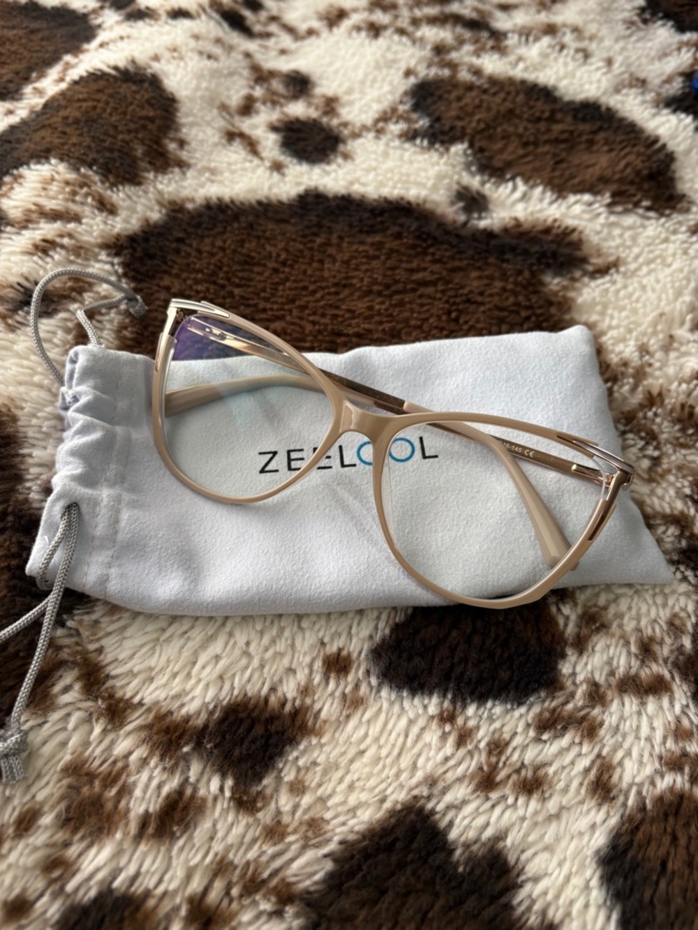 Zeelool Beige Cat-Eye Women's Fashion Glasses